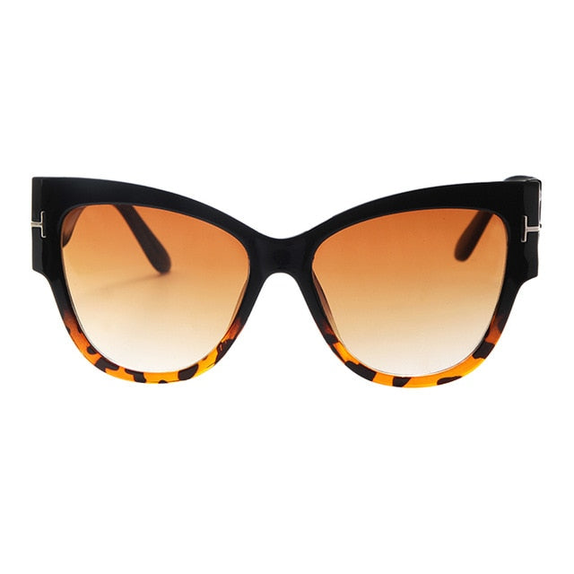 2019 New Fashion Brand Designer Tom Cat Eye Sunglasses Women Oversized Frame Vintage Sun Glasses oculos de sol UV400