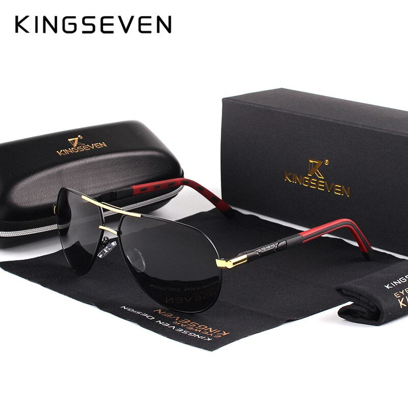 KINGSEVEN Men Vintage Aluminum Polarized Sunglasses Classic Brand Sun glasses Coating Lens Driving Eyewear For Men/Wome
