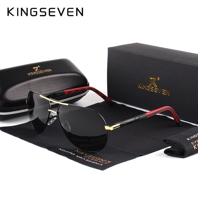 KINGSEVEN Men Vintage Aluminum Polarized Sunglasses Classic Brand Sun glasses Coating Lens Driving Eyewear For Men/Wome