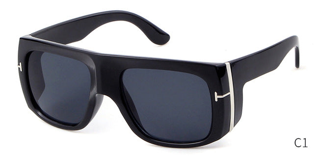 Oversized Futuristic Sunglasses Men Women 2019 Fashion Brand Design Vintage Retro Leopard Frame Flat Top Tom Sun Glasses S062